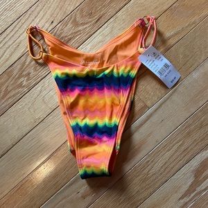 tie dye bikini bottoms high cut from pacsun